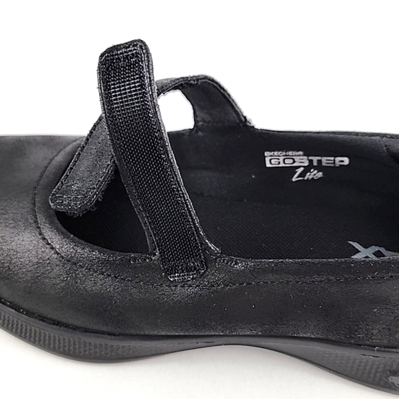 Skechers Gostep Lite Women's Black Mary Jane Flat Shoes Textile Lightweight Sz 5 - Picture 16 of 16